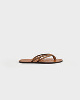Leather Double Band Flip Flop Sandals - Women’s Sandals | 