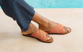 Raffia Leather Sandals - Women's New Shoes | 