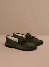 Paradiso Suede With Faux Fur Moccasins - Men’s Loafers | 