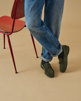 Paradiso Suede With Faux Fur Moccasins - Men’s Loafers | 