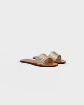 Leather Multi Stripes Band Sandals - Women’s Sandals | 