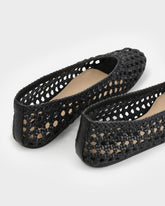 Leather Woven Ballet Flats | 