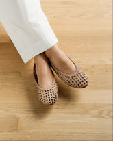 Leather Woven Ballet Flats | 