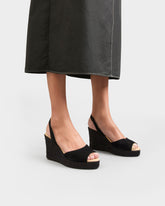 Espadrillas con Zeppa in Suede Morbido con Slingback - Espadrillas con Zeppa | 