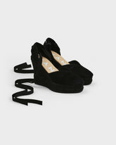 Suede Heart-Shaped Wedge Espadrilles - Wedge Espadrilles | 