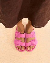 Suede Traveler Nordic Sandals - Hamptons Bold Pink | 