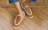 Suede Loafers Espadrilles With Faux Fur - FAUX FUR FOR EVERYONE | 