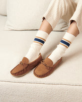 Suede With Faux Fur Moccasins | 