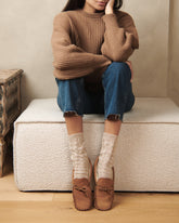 Suede With Faux Fur Moccasins - FAUX FUR FOR EVERYONE | 