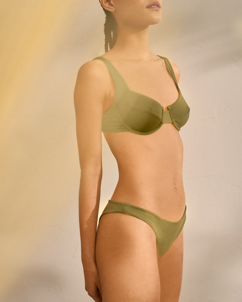 Underwired Bikini - Kaki Green