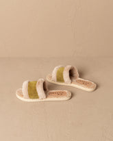 Suede with Faux Fur Flat Sandals - Summer Holiday Promo | 