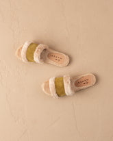 Suede with Faux Fur Flat Sandals - Spring Promo|Women | 