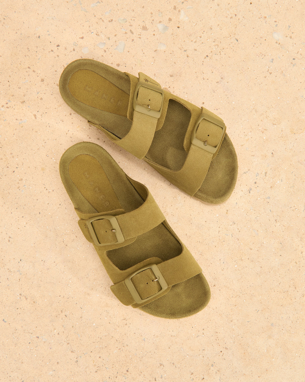 Suede Traveler Nordic Sandals - Hamptons Kaki Green