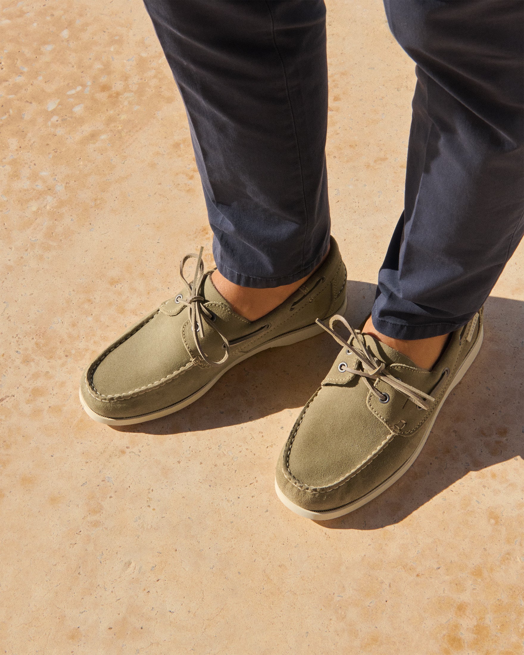 Suede Boat-Shoes - Hamptons - Forest