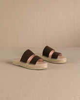 Suede Two Bands<br />Double Sole Sandals - Women’s Shoes | 