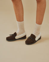 Suede Mocassins With Faux Fur - Women’s Faux Fur|Collection | 