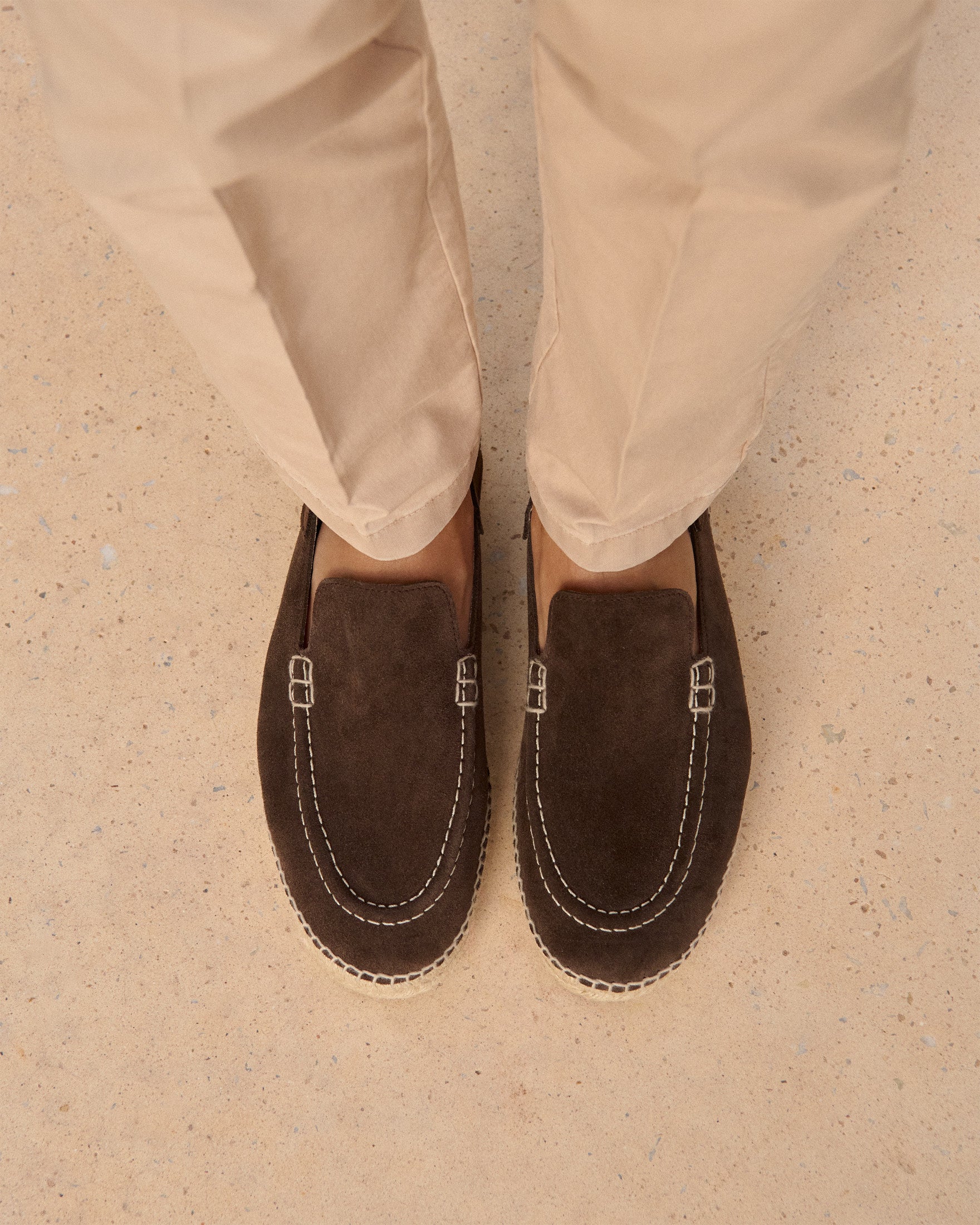 Manebí Suede Traveler Loafers|Espadrilles - Cocoa