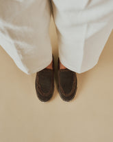 Suede Loafers Espadrilles With Faux Fur - Women’s Faux Fur|Collection | 