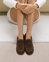 Suede Loafers Espadrilles With Faux Fur - FAUX FUR FOR EVERYONE | 