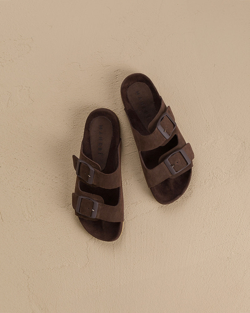 Suede Traveler Nordic Sandals - Hamptons Cocoa