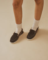 Suede With Faux Fur Slippers - Women's Shoes | 