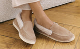 Suede With Faux Fur Loafers Espadrilles - June Promo | 