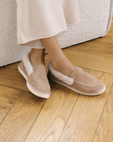 Suede With Faux Fur Loafers Espadrilles - Summer Holiday Promo | 