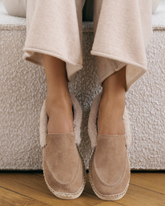 Suede With Faux Fur Loafers Espadrilles | 