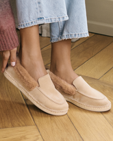 Suede With Faux Fur Loafers Espadrilles - Spring Promo|Women | 