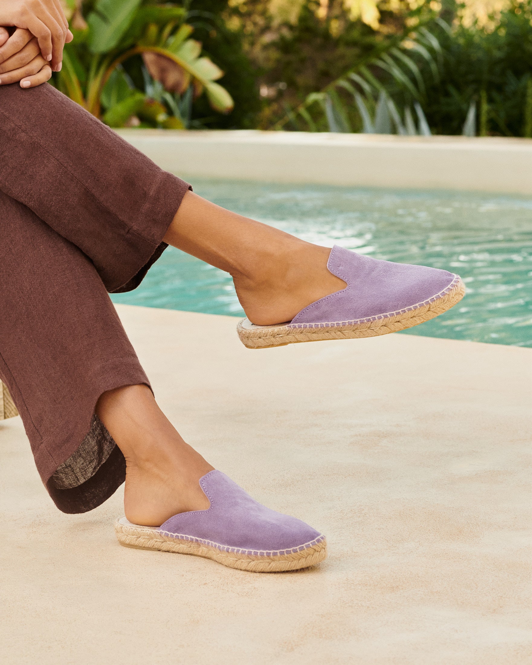 Manebí Suede Mules - Wisteria Lilac