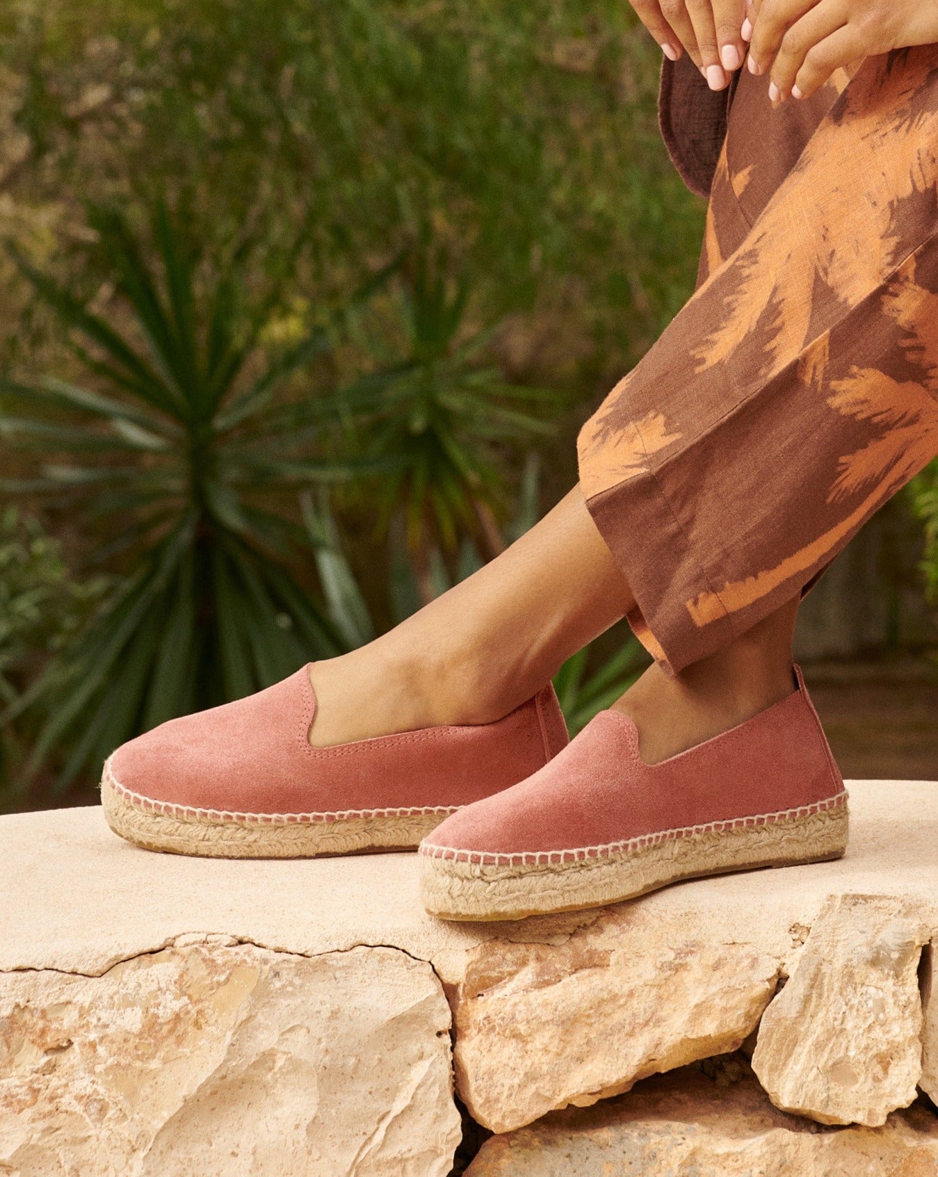 Manebí Suede Double Sole Espadrilles - Hamptons Terracotta