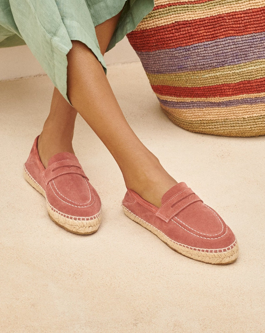 Manebí Suede Loafers Espadrilles - Hamptons Terracotta