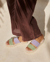 Suede Two Bands<br />Double Sole Sandals - Women’s New Shoes | 