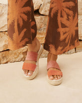 Suede Two Bands<br />Double Sole Sandals | 