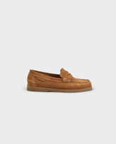 Suede Penny Loafers - Women's Shoes | 