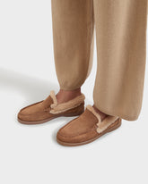 Suede Winter Moccasin Loafers - Women’s Faux Fur|Collection | 