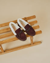 Suede Mocassins With Faux Fur - Women’s Faux Fur|Collection | 