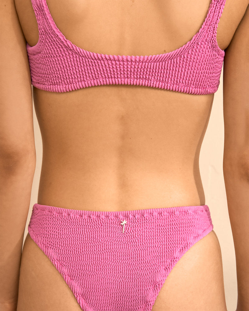 Bralette Bikini - Seersucker - Fuchsia