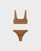 Seersucker Bralette Bikini - S08SB - Cuero | 