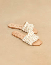Crochet One Strap Leather Sandals<br />Embellished With Shells - ALL | 