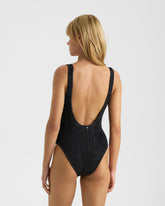 Seersucker V-Neck One Piece | 