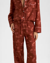 Printed Silk Belem Trousers Piping - Women’s Clothing | 