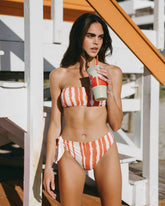Printed Knot Bandeau Bikini - Beachwear Collection | 