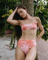 Printed Ribbed Bralette Bikini - Beachwear Collection | 