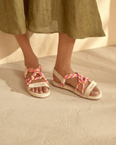 Jute Rope Sandals With Strap - Women’s Shoes | 
