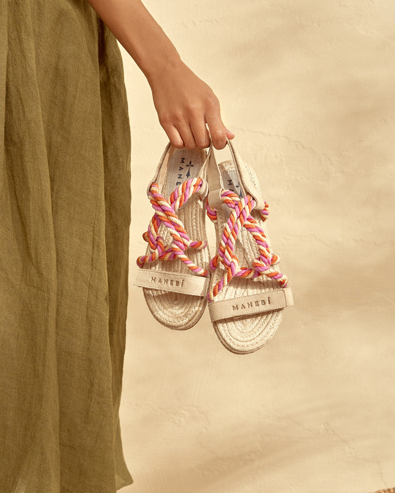 Rope Sandals - Peony & Apricot