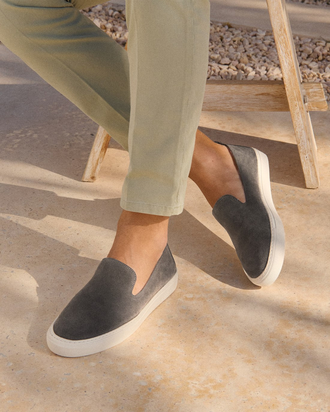 Manebí Suede Slip On - Carbon Grey