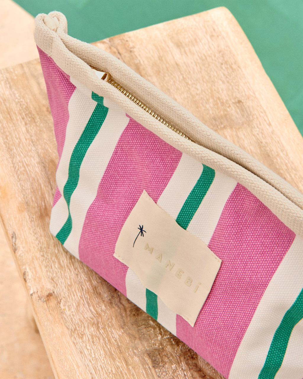 Canvas Tender2Tote - Portofino Pink And Green Stripes