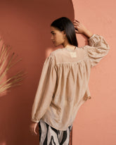 Cotton-Silk Voile Baja Shirt | 