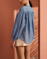 Cotton-Silk Voile Baja Shirt | 